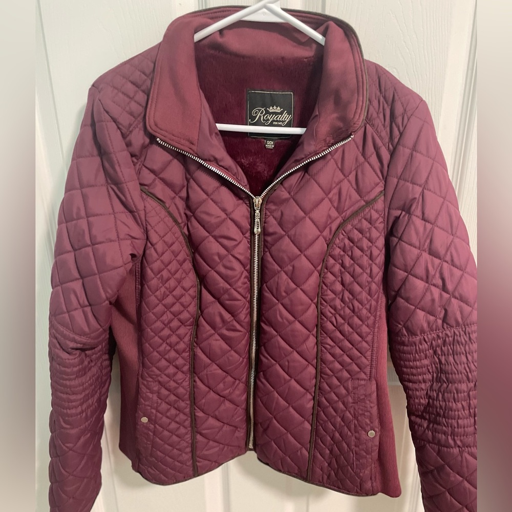 Burgundy coat